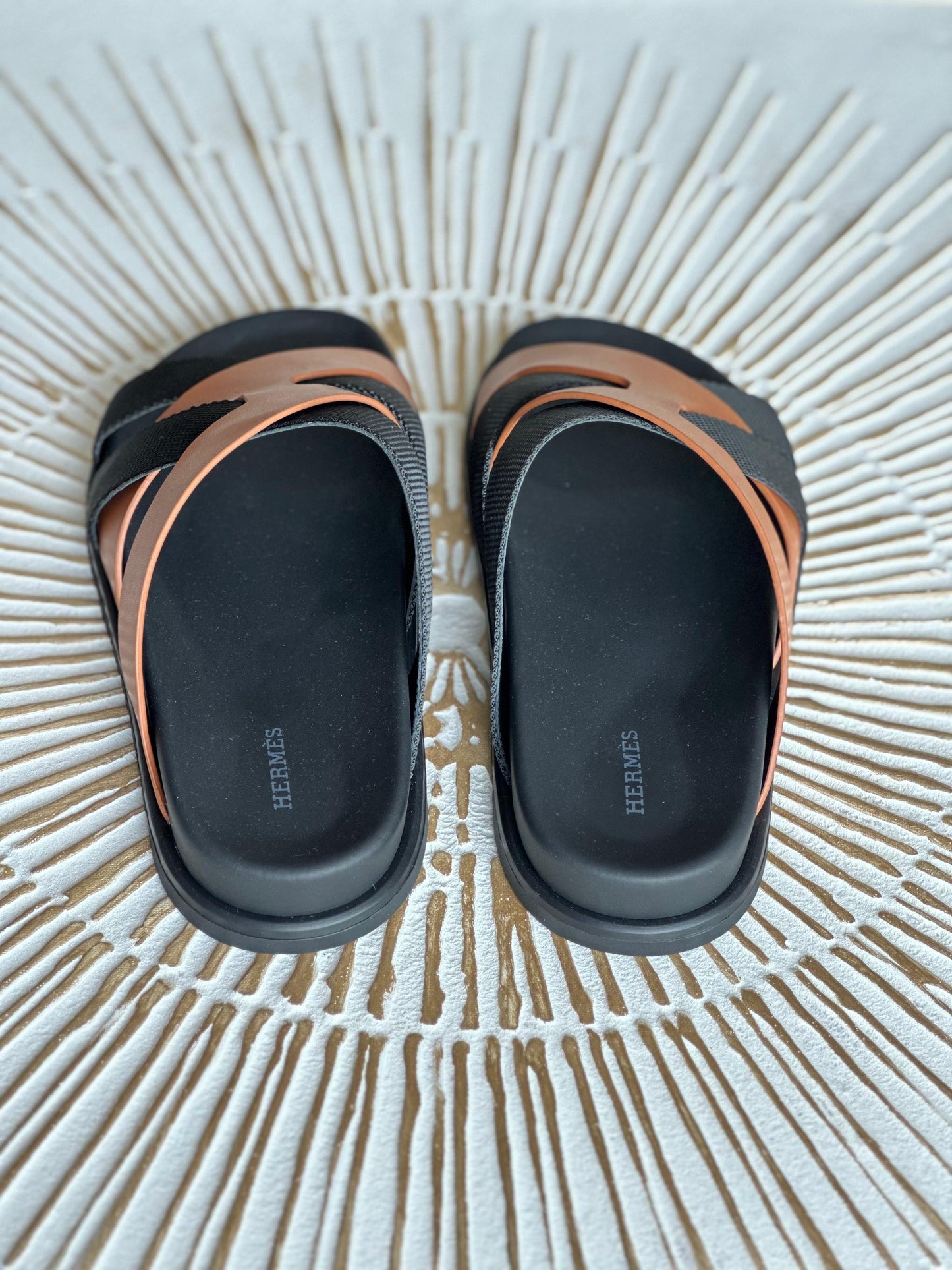 Hermès Chypre Sandal in Orange Leather – Luxury Casual Sandals with Adjustable Strap