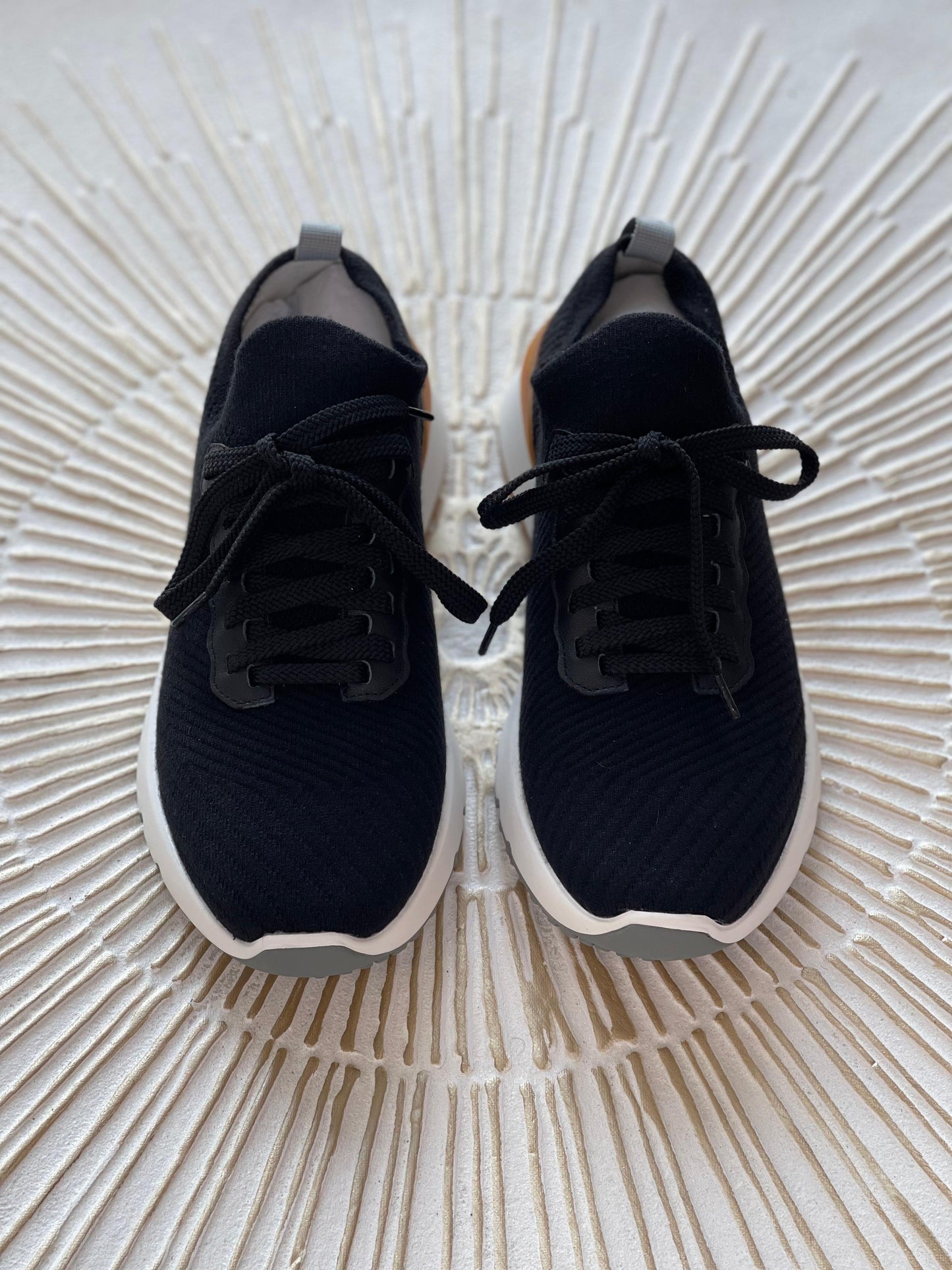 Brunello Cucinelli Men’s Black Canvas Lace-Up Sneakers – Contrast Sole