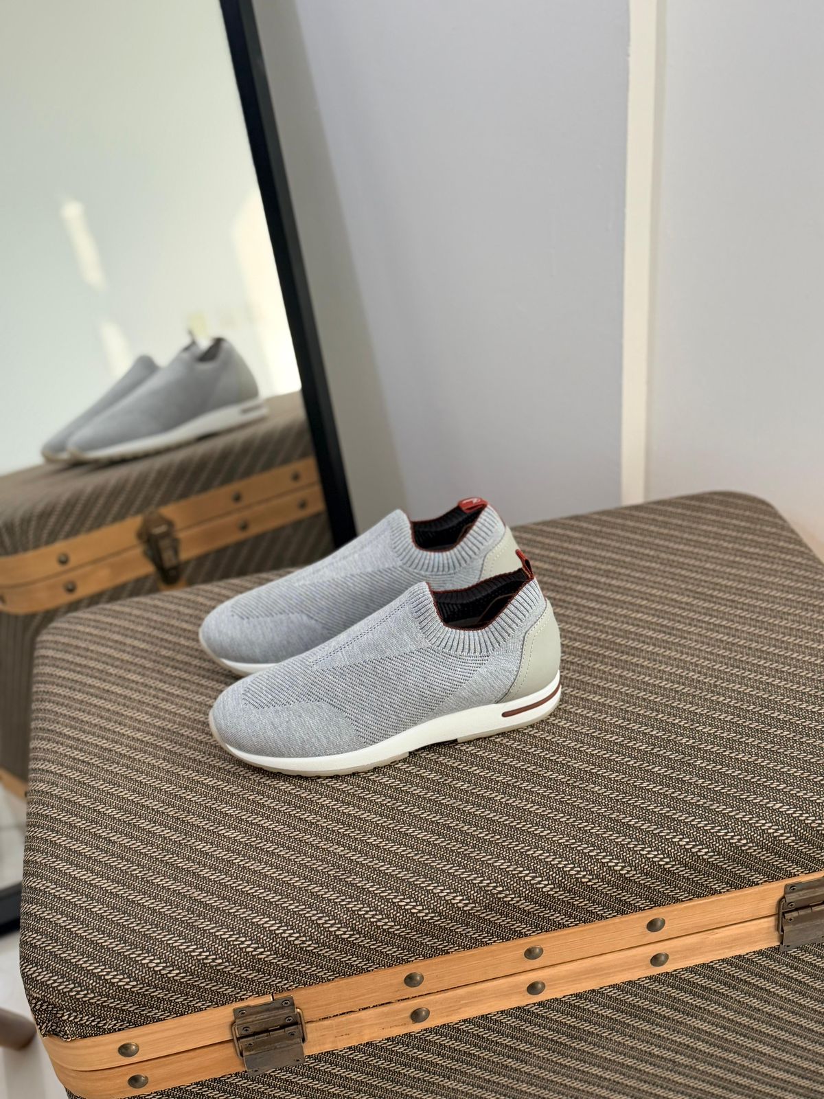 360 LP Flexy Walk Sneaker Microfibre Solid Flannel Gray | Loro Piana