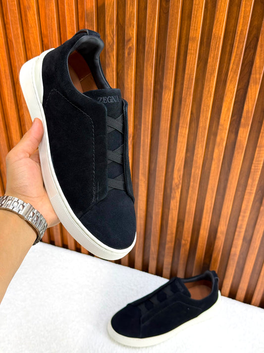 Zegna Triple Stitch™ sneakers, featuring a black suede