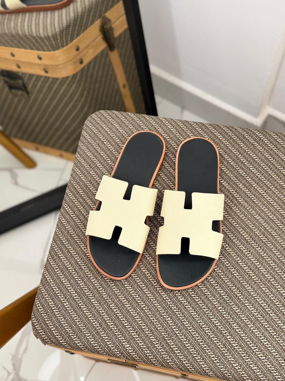 Hermès Izmir sandal for men iconic "H" cut-out design Leather