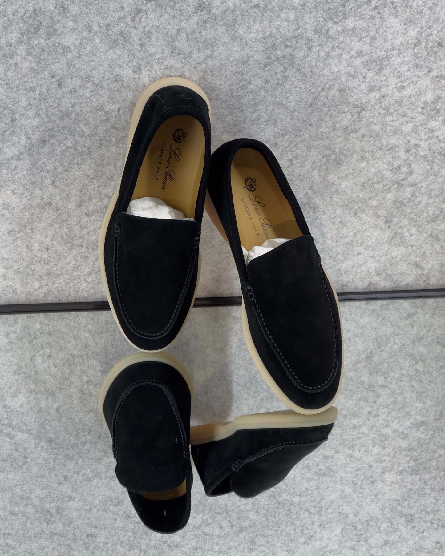 Loro piana Summer Walk Loafer Suede Black