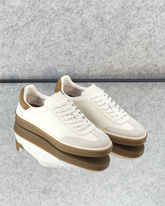 Loro Piana Tennis Walk Sneaker Deerskin White