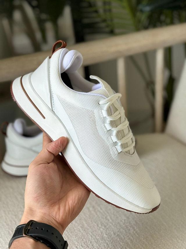 Loro piana Week End Walk Technical Mesh white