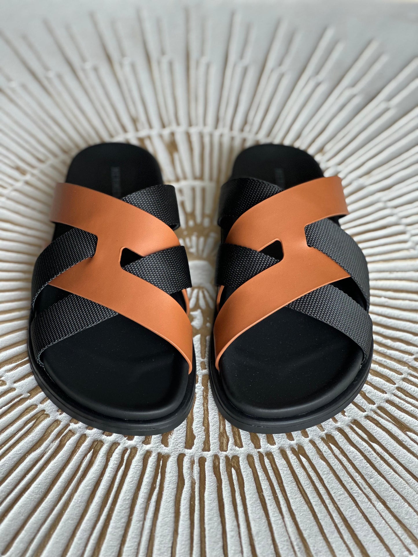 Hermès Chypre Sandal in Orange Leather – Luxury Casual Sandals with Adjustable Strap
