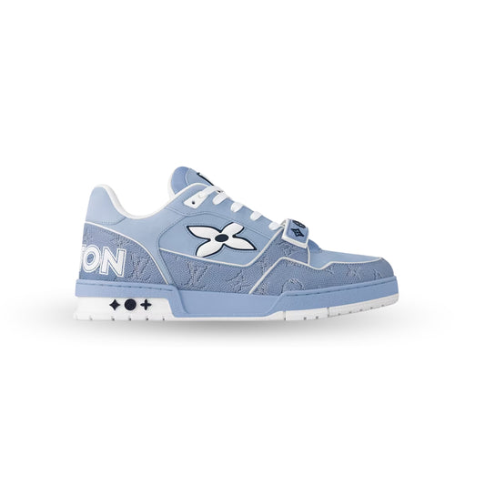 Louis Vuitton LV Trainer Sneaker – Monogram-Debossed Nubuck Calf Leather (Style 1AHTV9, Men’s)