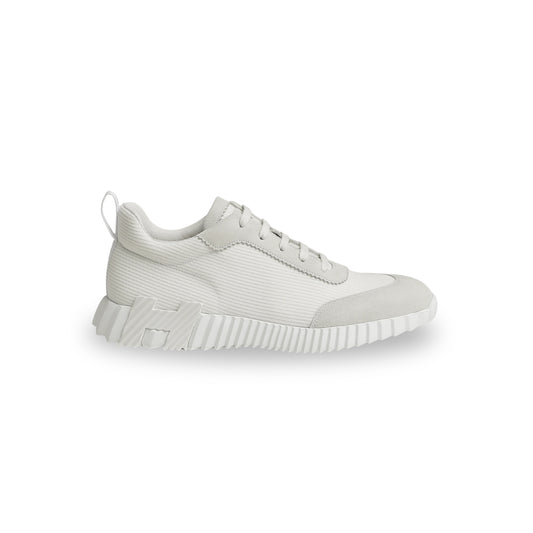 Hermès Paris Bouncing Sneaker in Triple White – All-White Calfskin & Mesh Urban Sneaker.