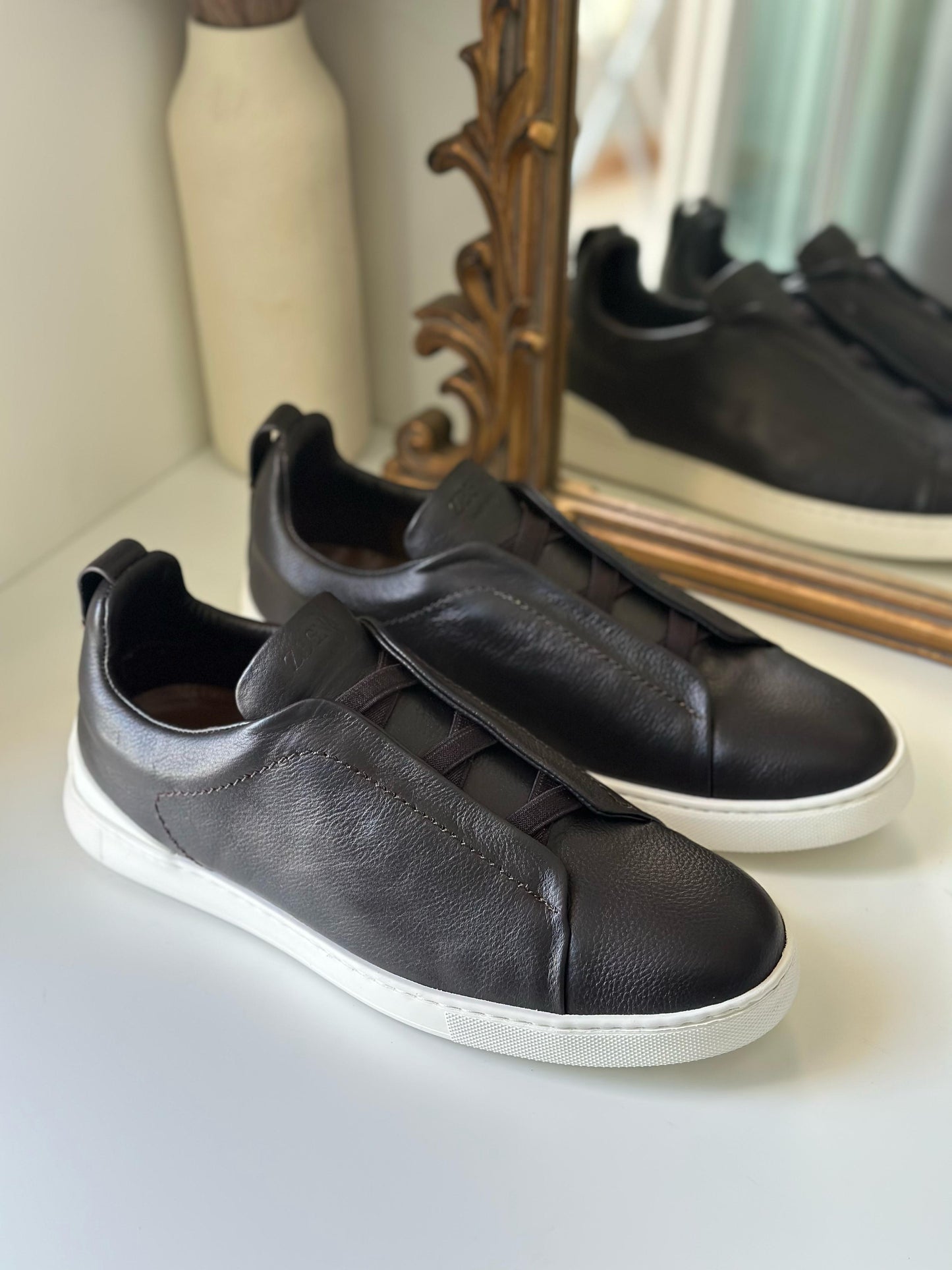 Black SECONDSKIN Triple Stitch™ Sneakers