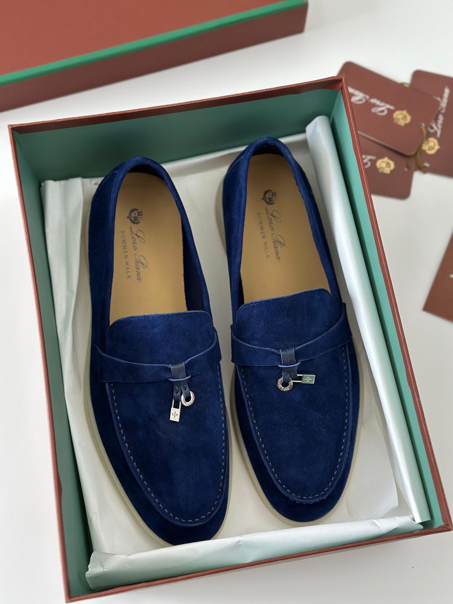 Loro Piana Summer Charms Walk Loafer – True Dark Blue Suede