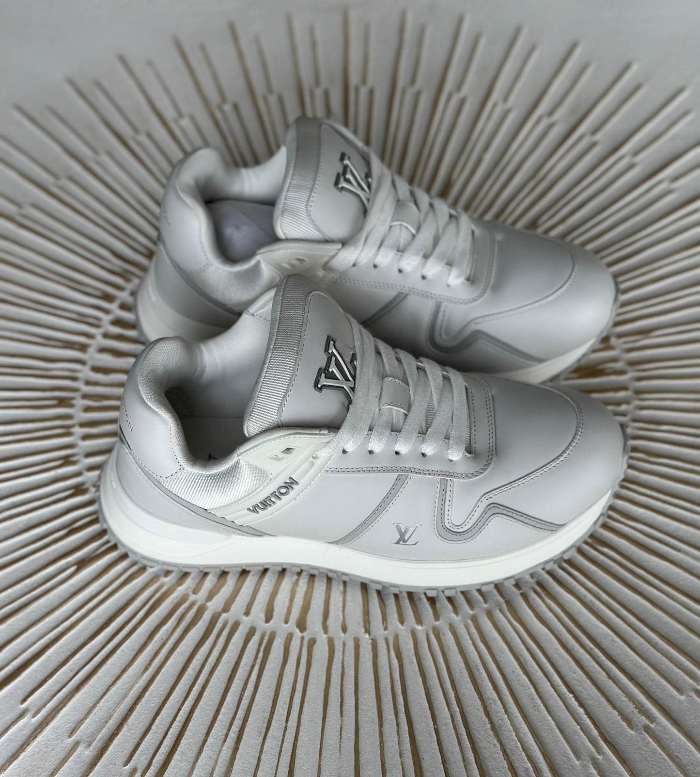 Louis Vuitton Run Away Maxi Sneaker – Oversized White Calf Leather (Style 1AHSRL, Men’s)