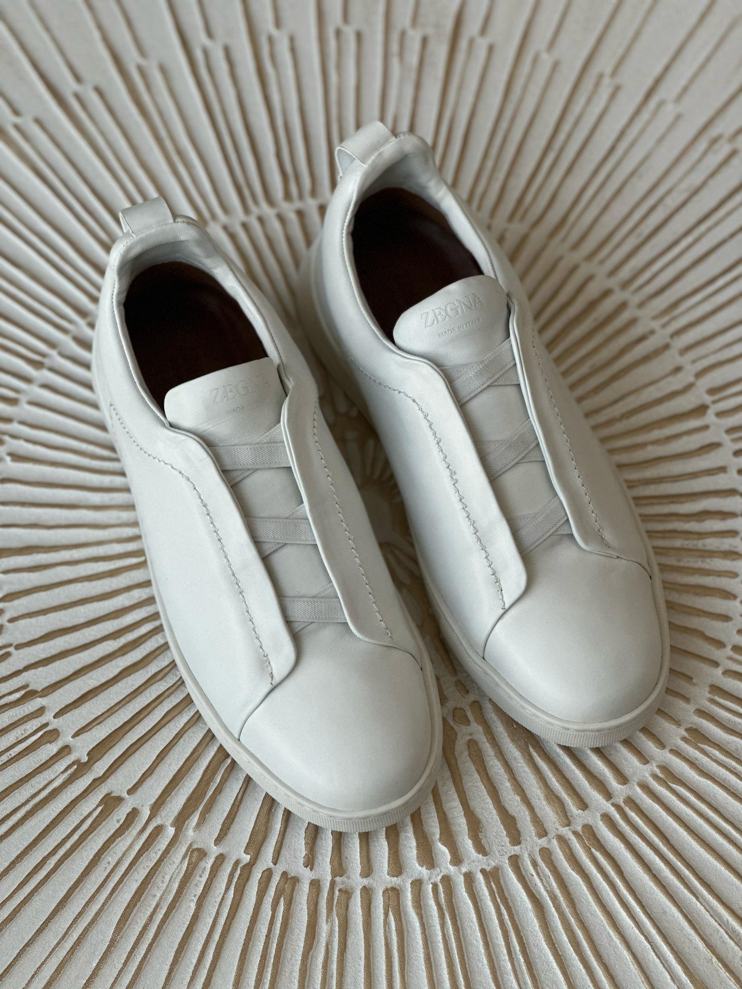 White Triple Stitch™ SECONDSKIN Sneakers| Zegna