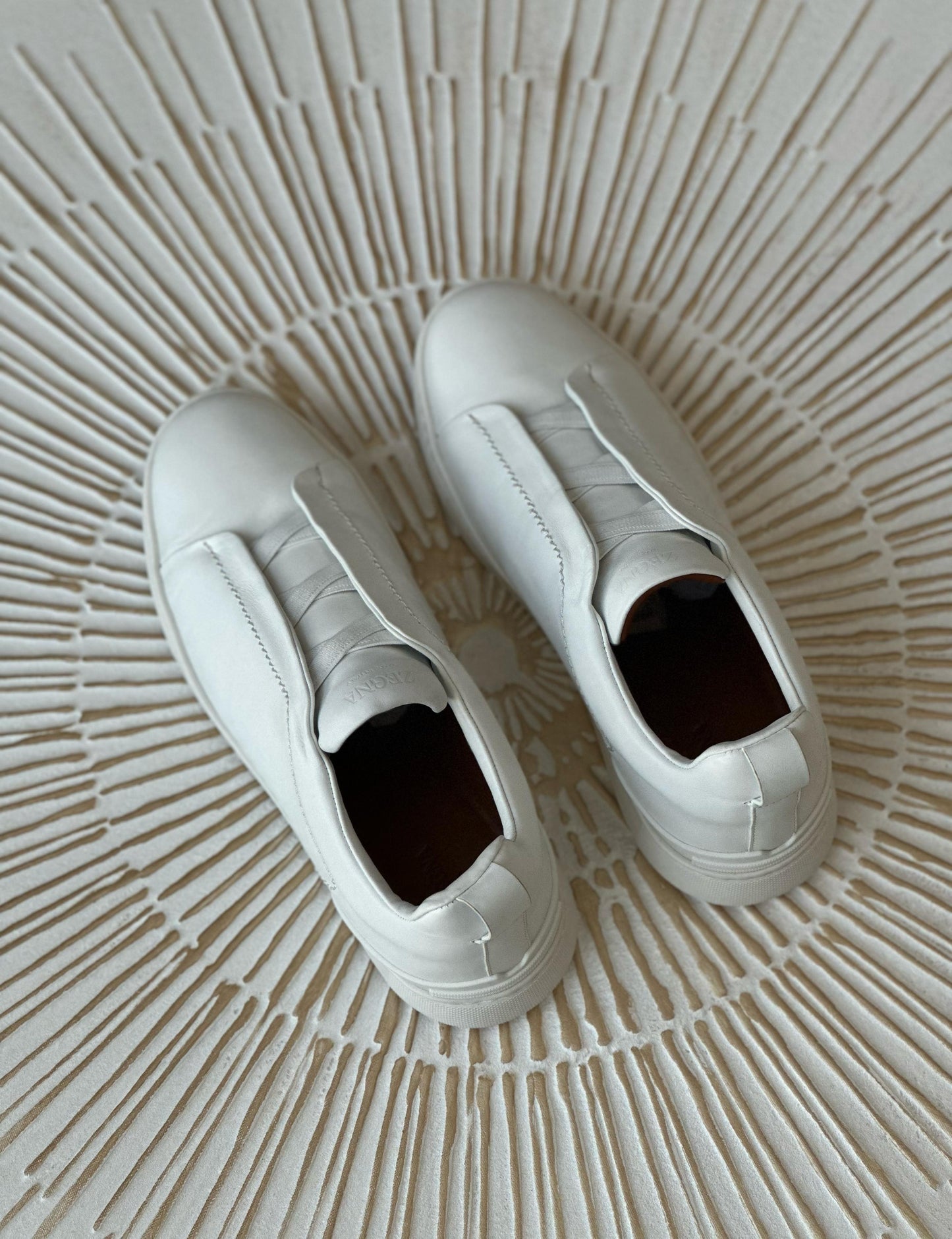 White Triple Stitch™ SECONDSKIN Sneakers| Zegna