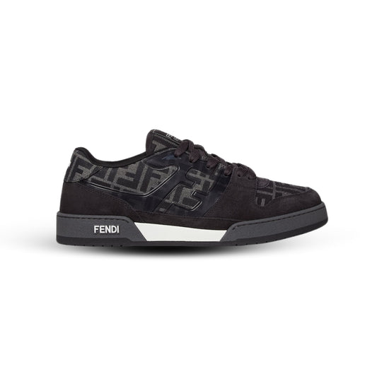 Fendi Match ‘FF Jacquard – Black/Grey’ Low-Top Sneakers (7E1688 AQ6I F1R71, 2024)