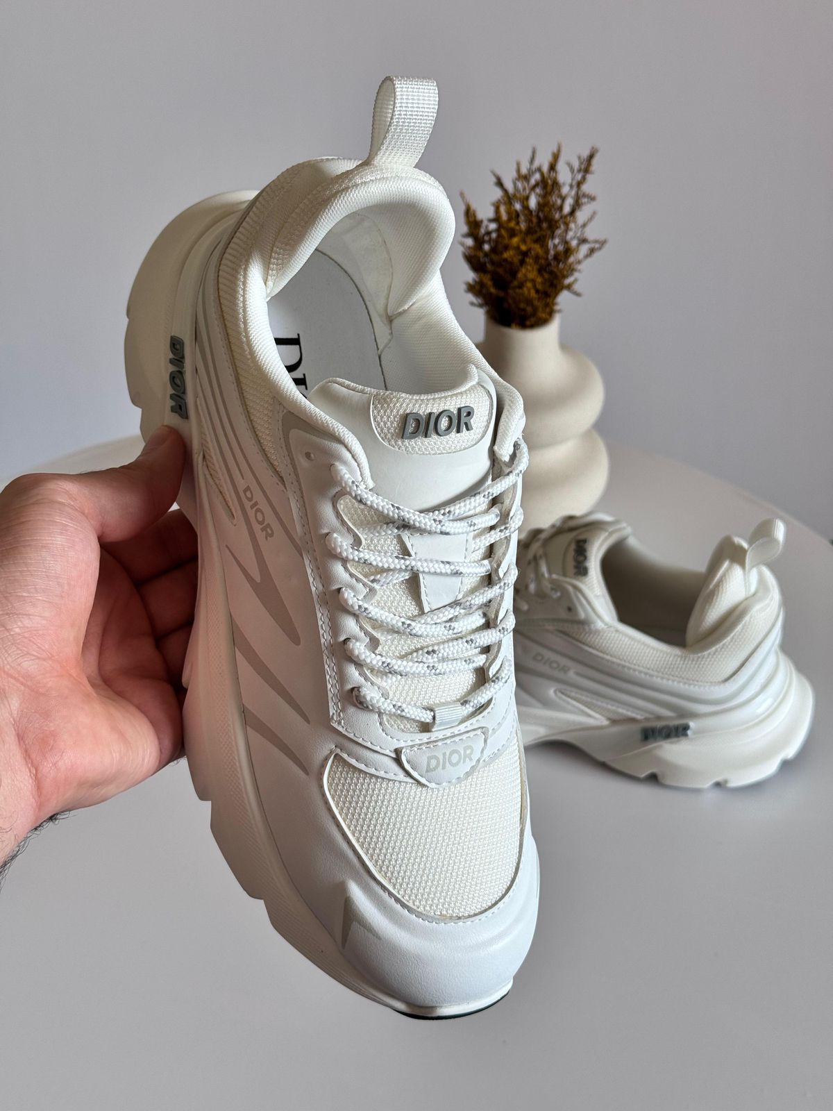 B44 Blade Sneaker White Technical Mesh and White Technical Fabric | DIOR