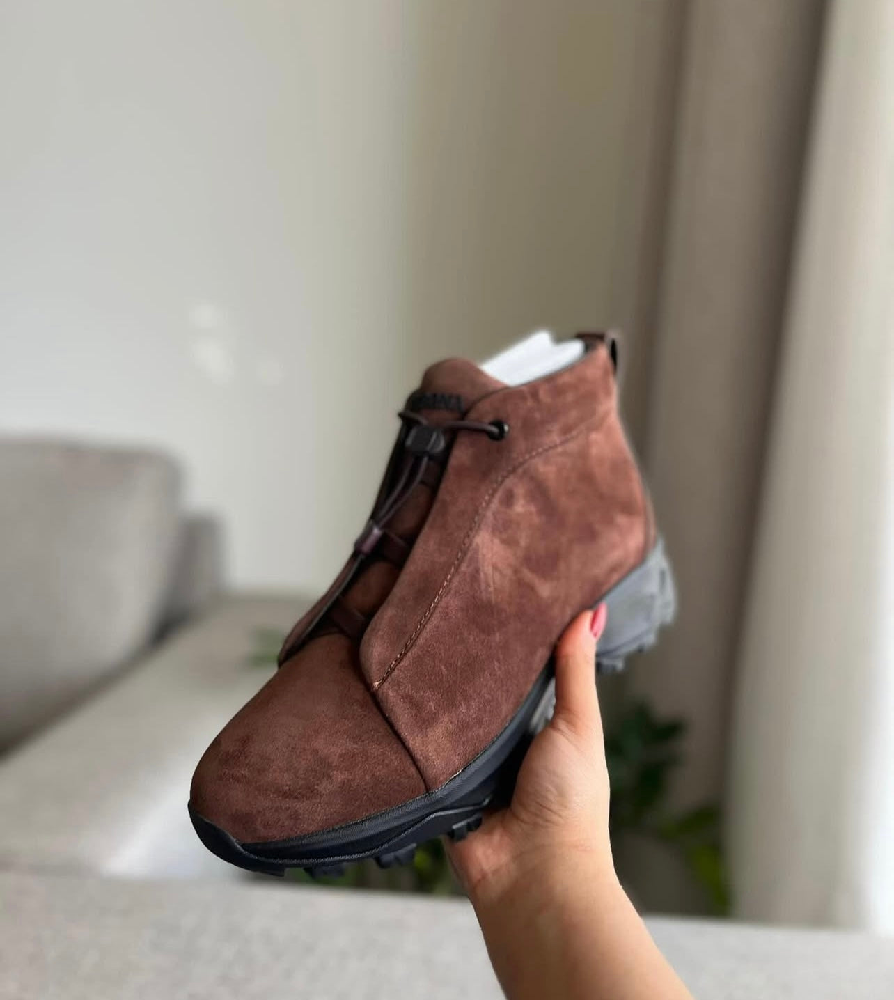 Brown Suede Triple Stitch Vetta Sneakers | ZEGNA