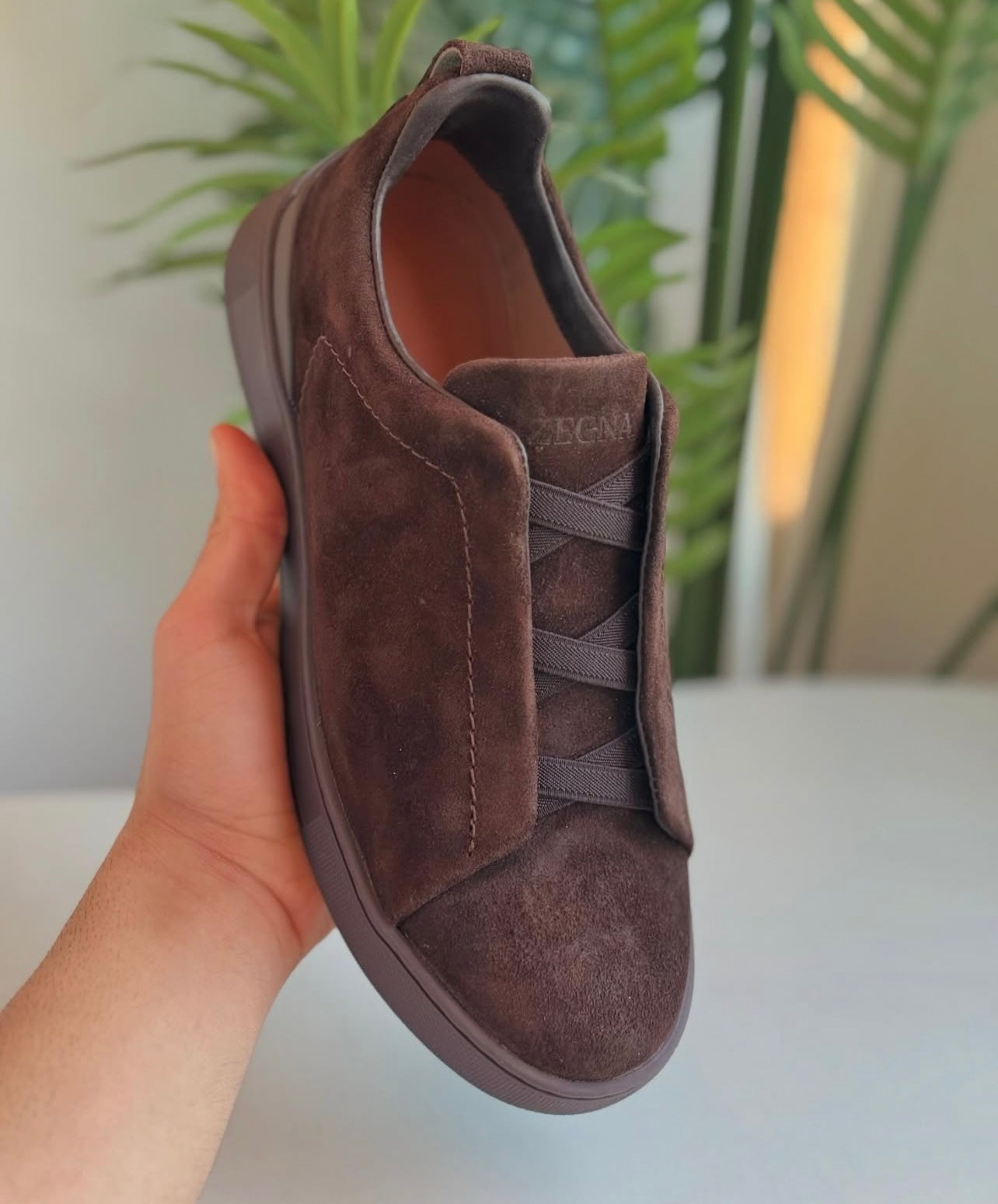 Zegna Triple Stitch Sneakers | Brown