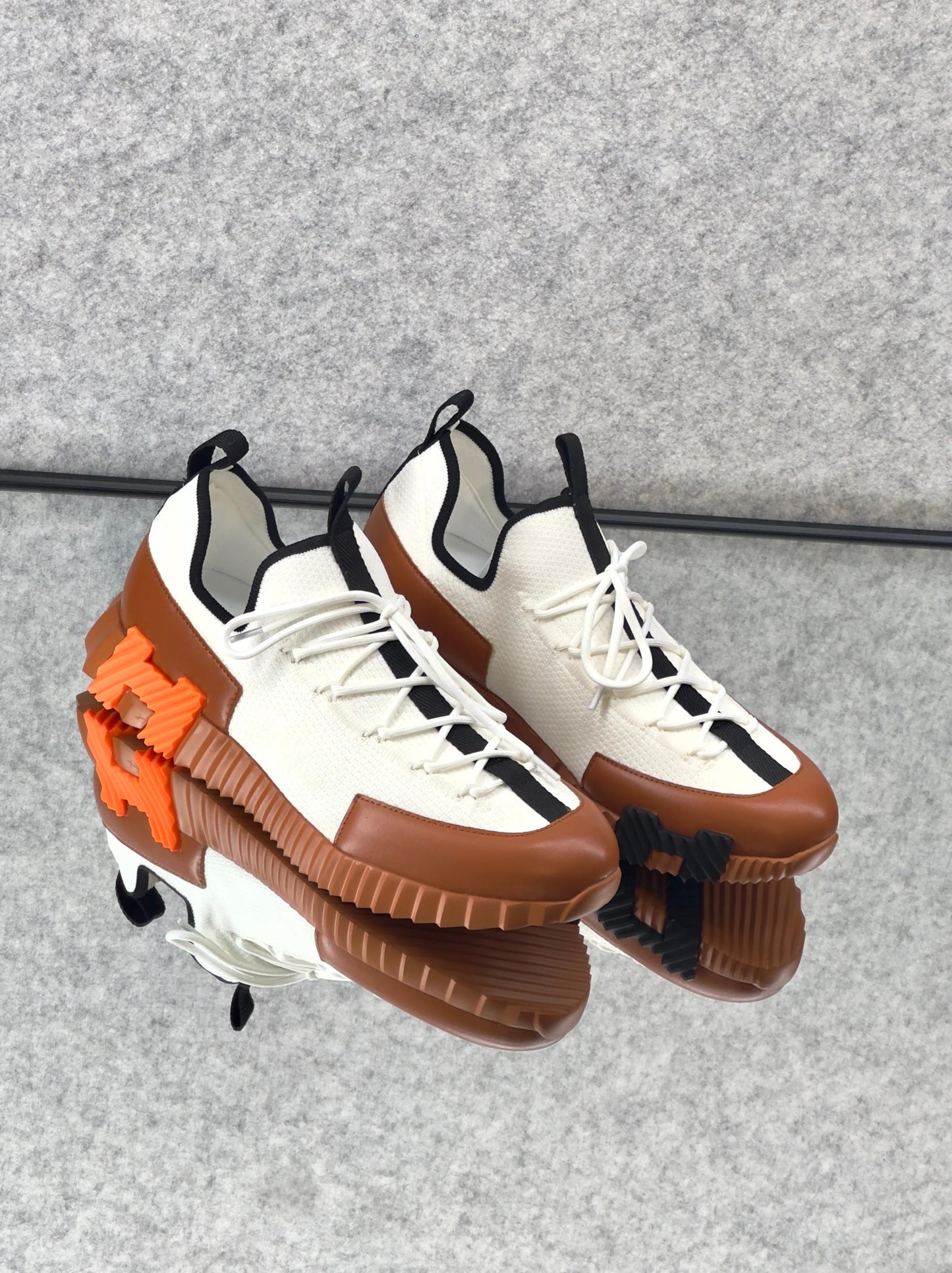 Hermès Lift Slip-On Sneakers knit upper, suede goatskin