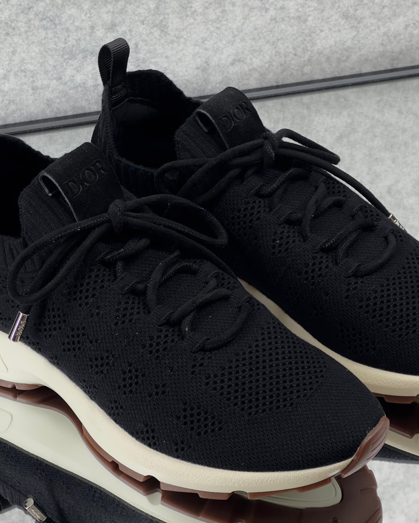 Dior B80 Lounge sneakers in black.