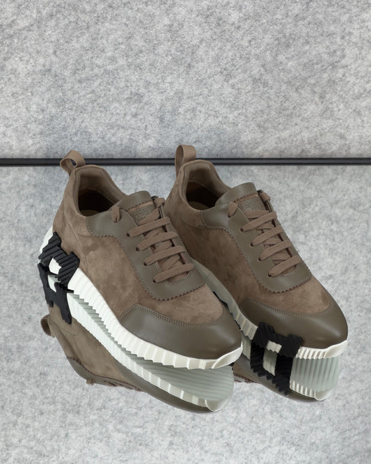 Hermes Bouncing Sneaker Calf & Suede ETOUPE