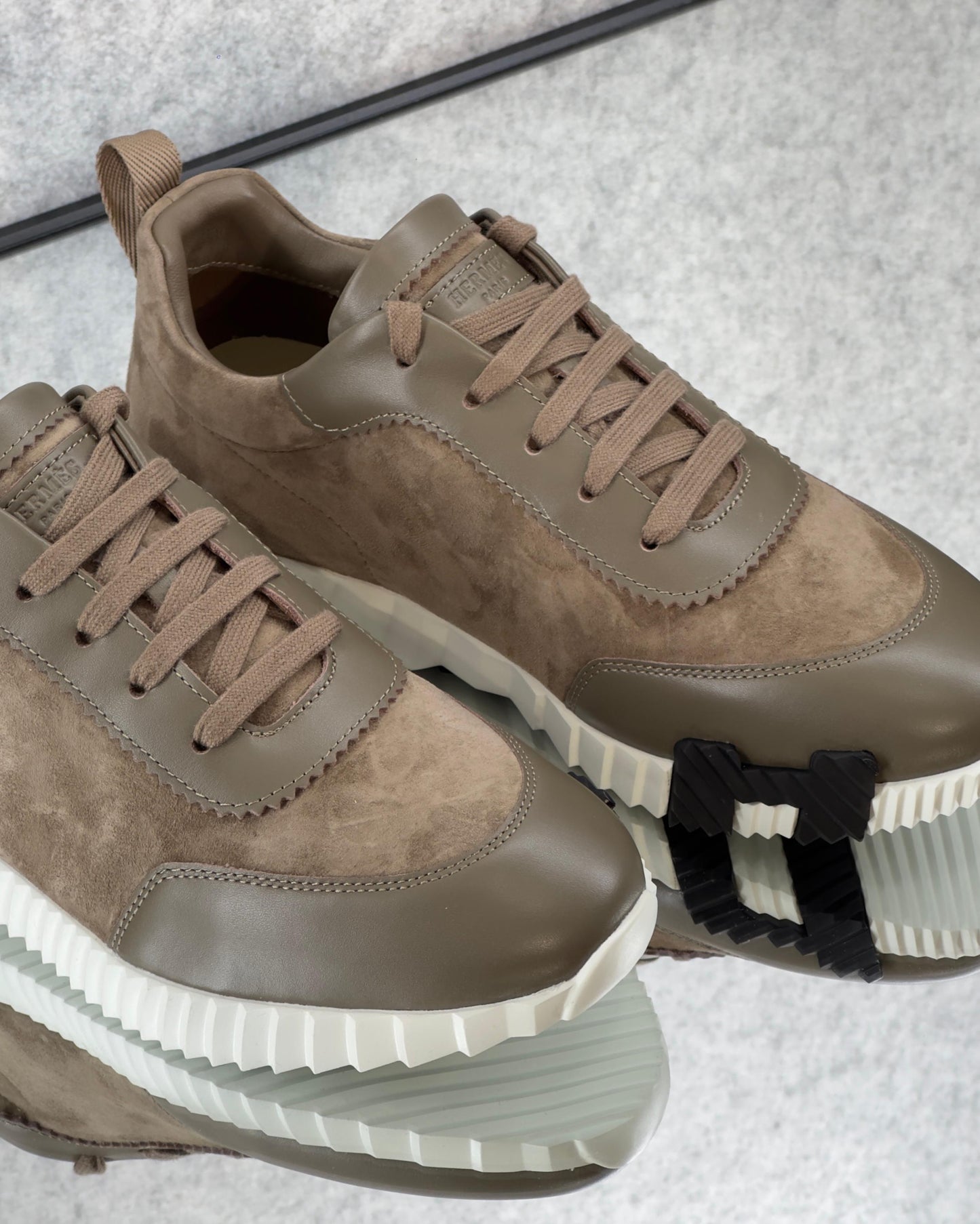 Hermes Bouncing Sneaker Calf & Suede ETOUPE