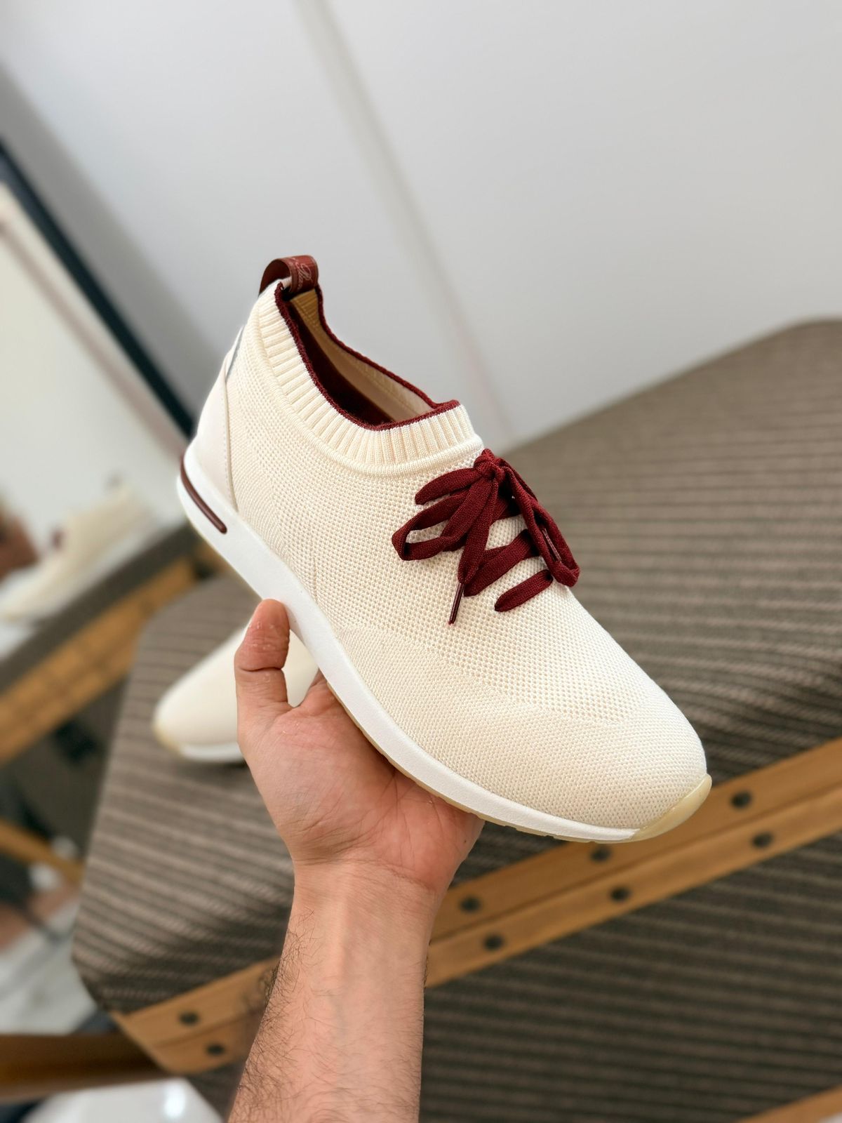 LORO PIANA 360 Flexy Walk Wish® Stretch-Knit Slip-On Sneakers Shoes