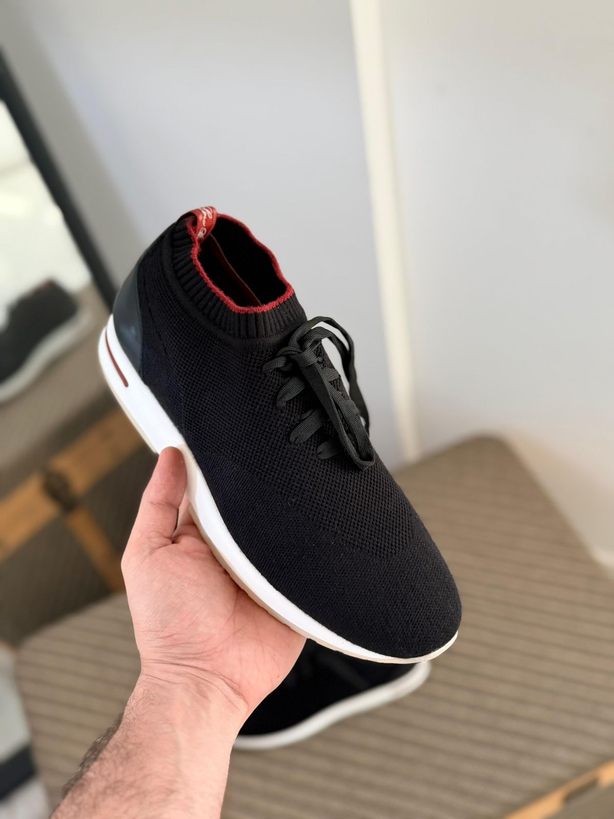 360 LP Flexy Walk Sneaker Wish® Wool Black | Loro Piana