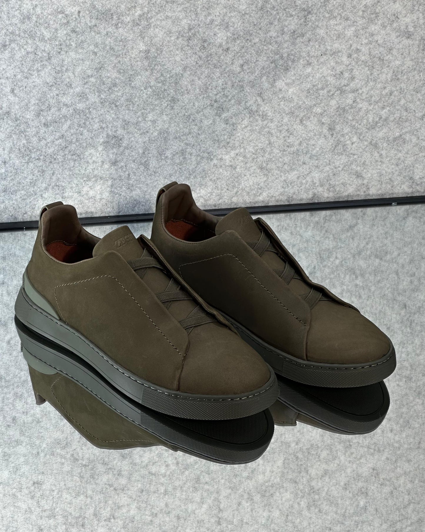 ZEGNA Triple Stitch SECONDSKIN sneakers dark green