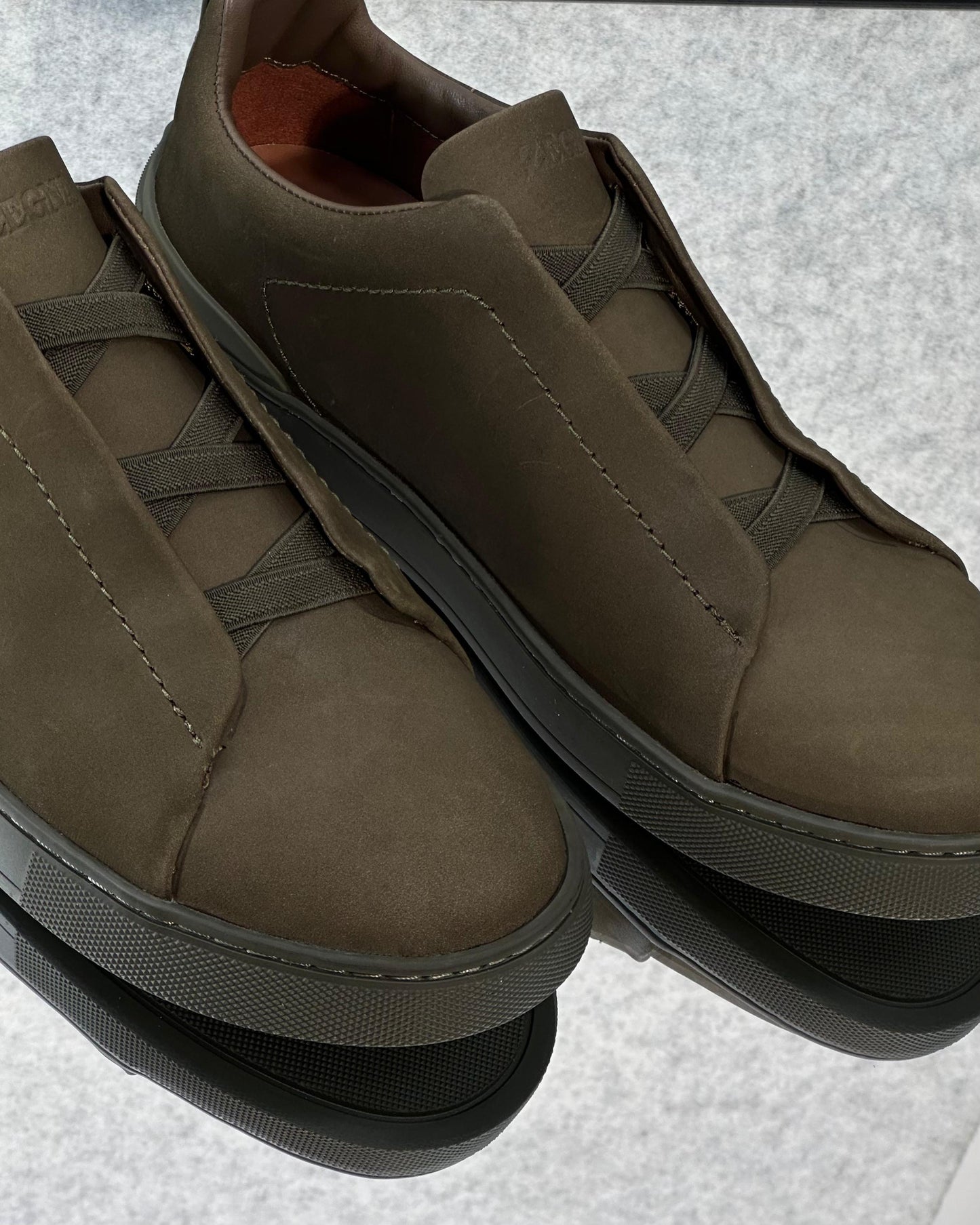 ZEGNA Triple Stitch SECONDSKIN sneakers dark green