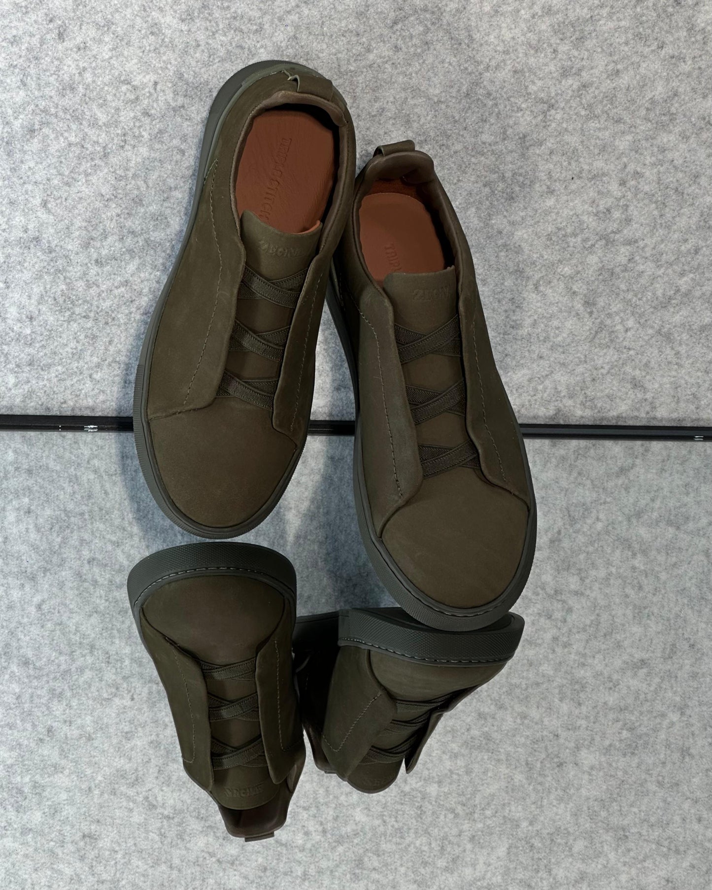 ZEGNA Triple Stitch SECONDSKIN sneakers dark green