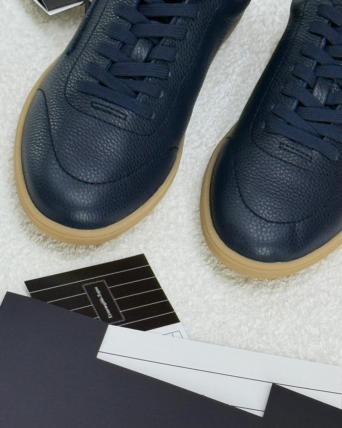 Zegna 232 Sneaker Navy blue lesther.