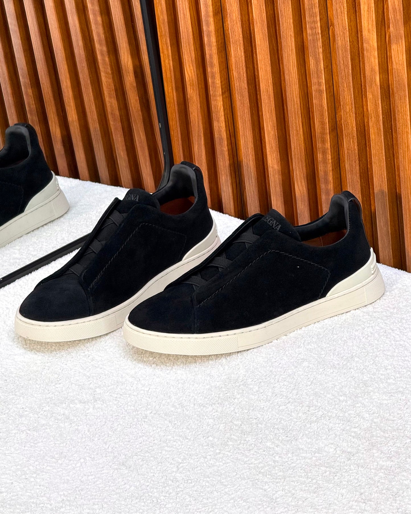Zegna Triple Stitch™ sneakers, featuring a black suede