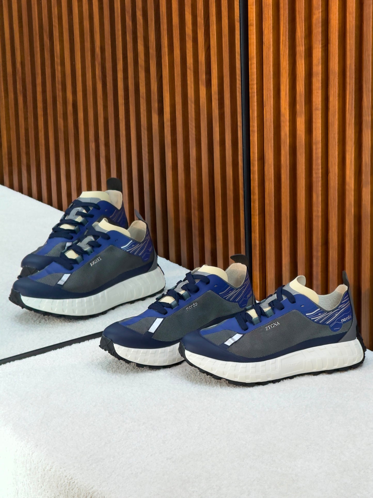 ZEGNA x norda™ black low-top Blue/White