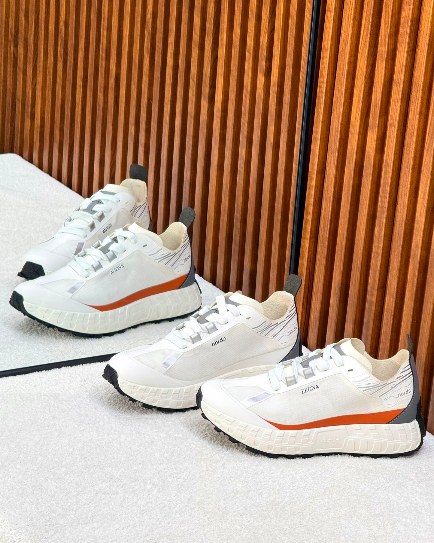 ZEGNA x norda™ black low-top White