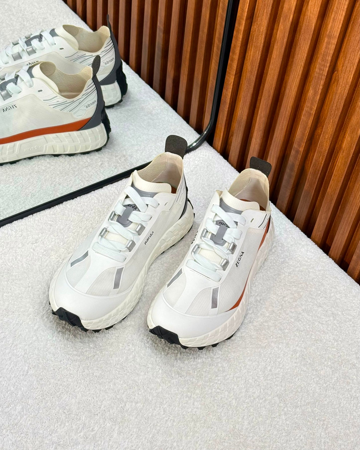 ZEGNA x norda™ black low-top White