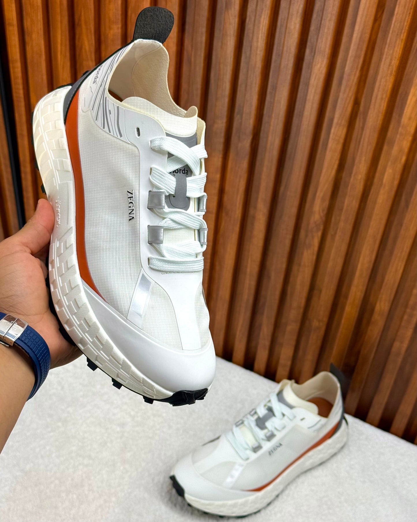 ZEGNA x norda™ black low-top White