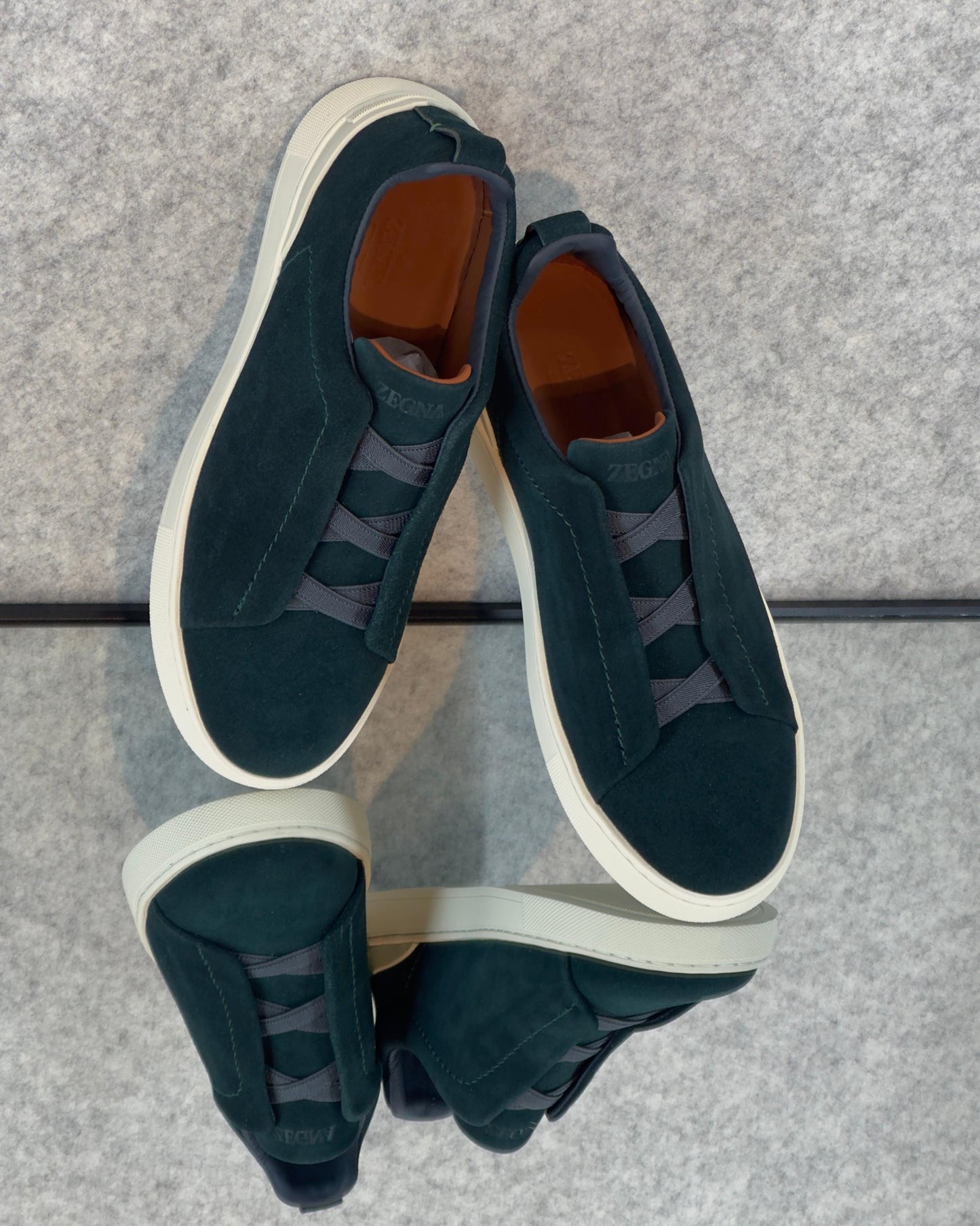 Premium luxury Zegna triple stitch Deep teal