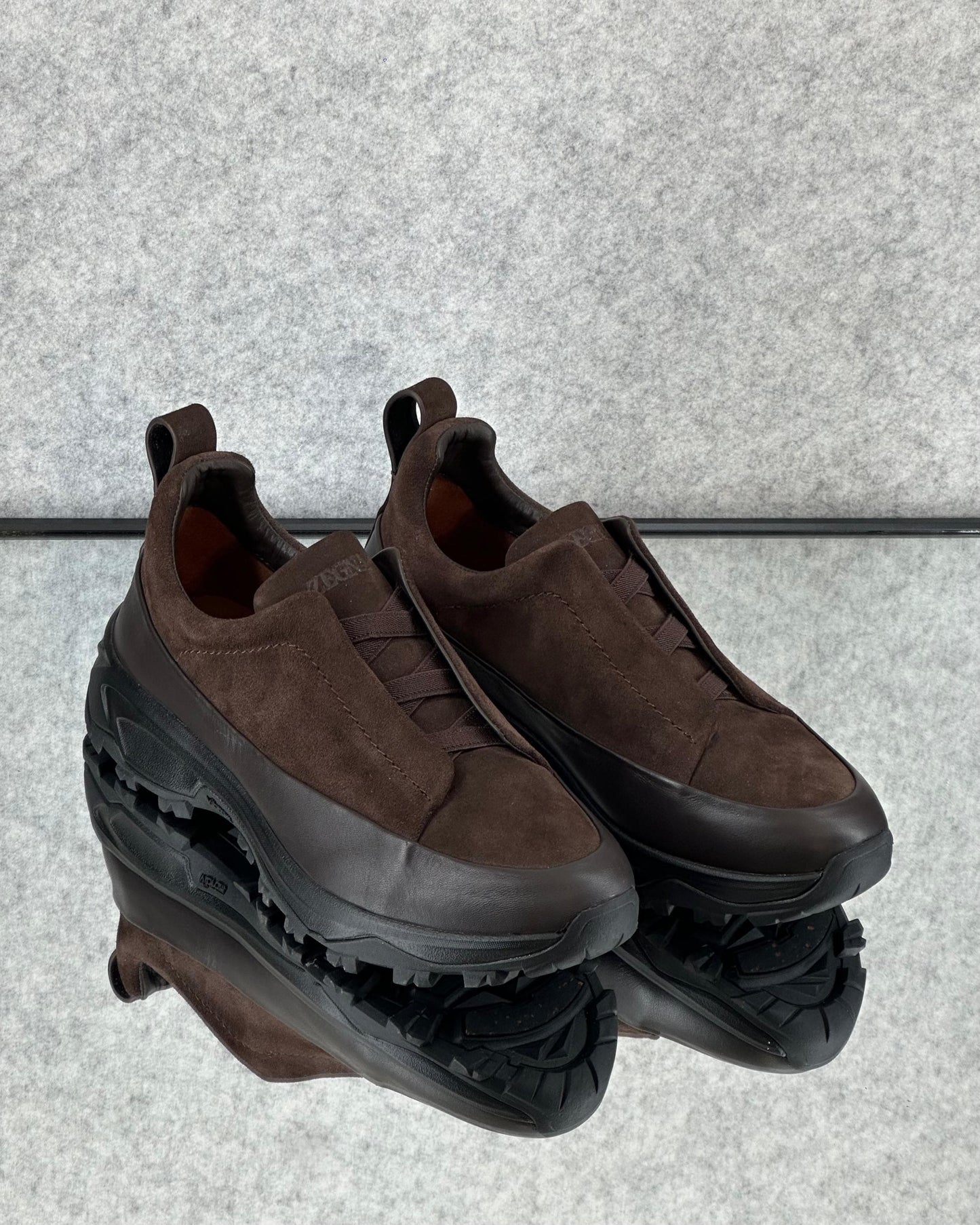Premium luxury Zegna triple stitch Dark Brown