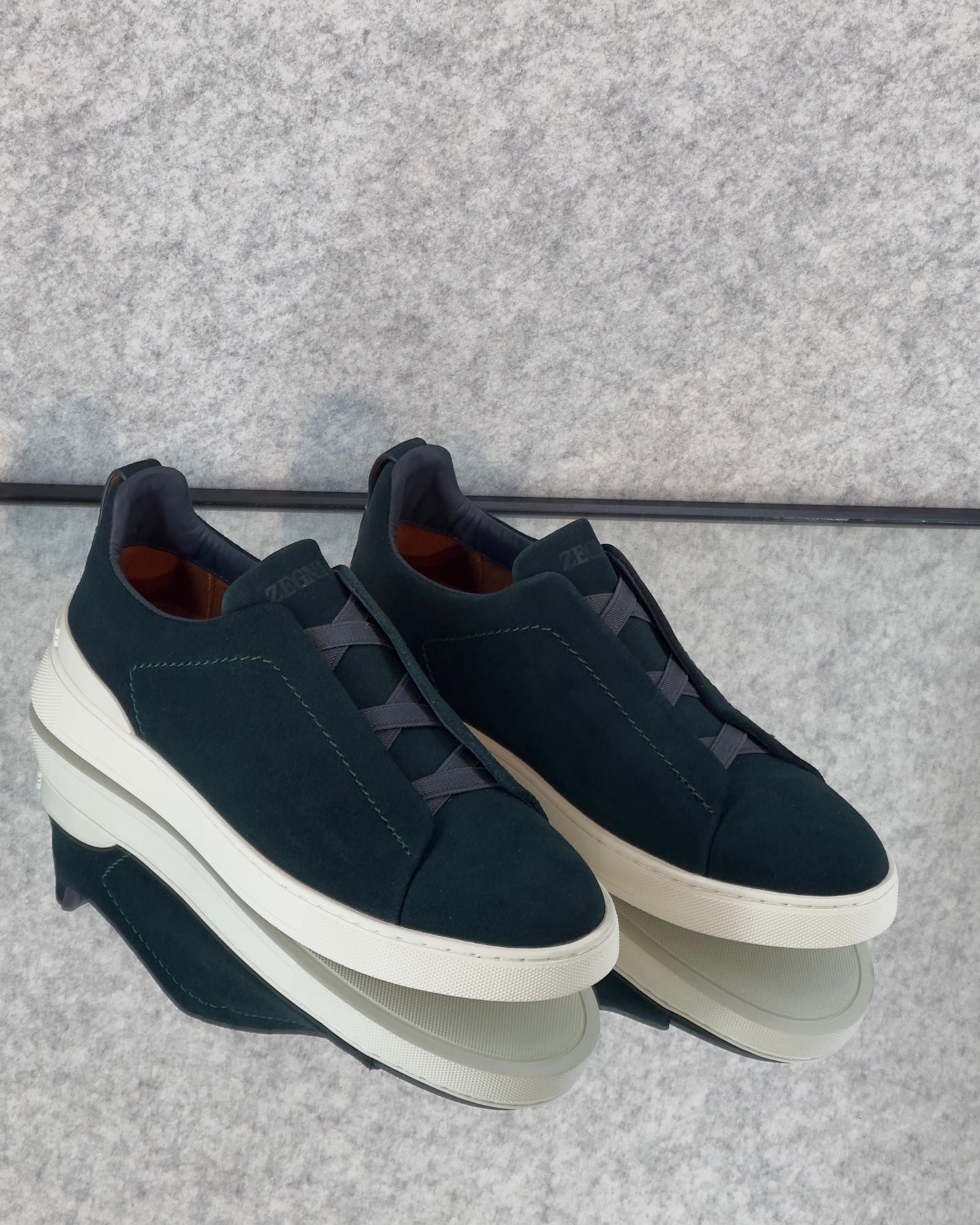 Premium luxury Zegna triple stitch Deep teal