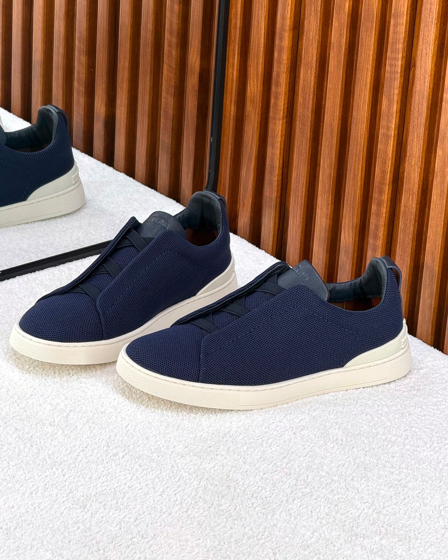 Zegna Triple Stitch Oasi Sneakers in blue
