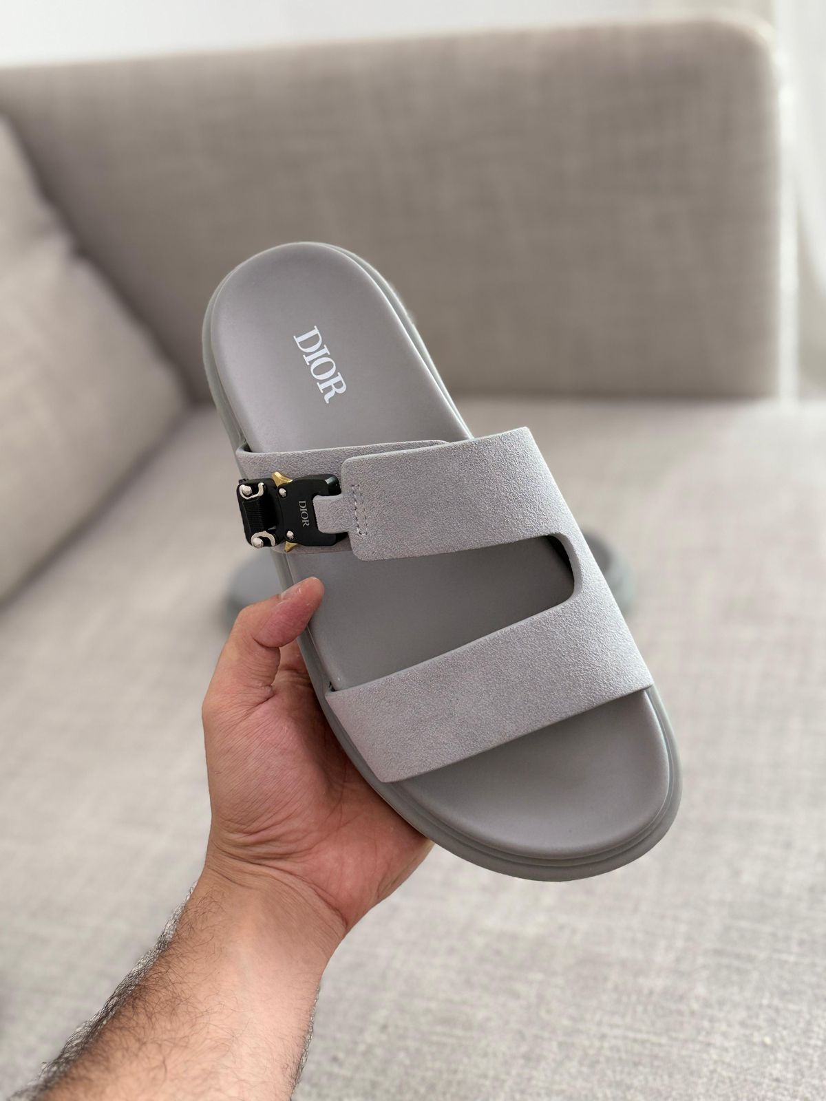 Dior Aqua Sandal Grey suede
