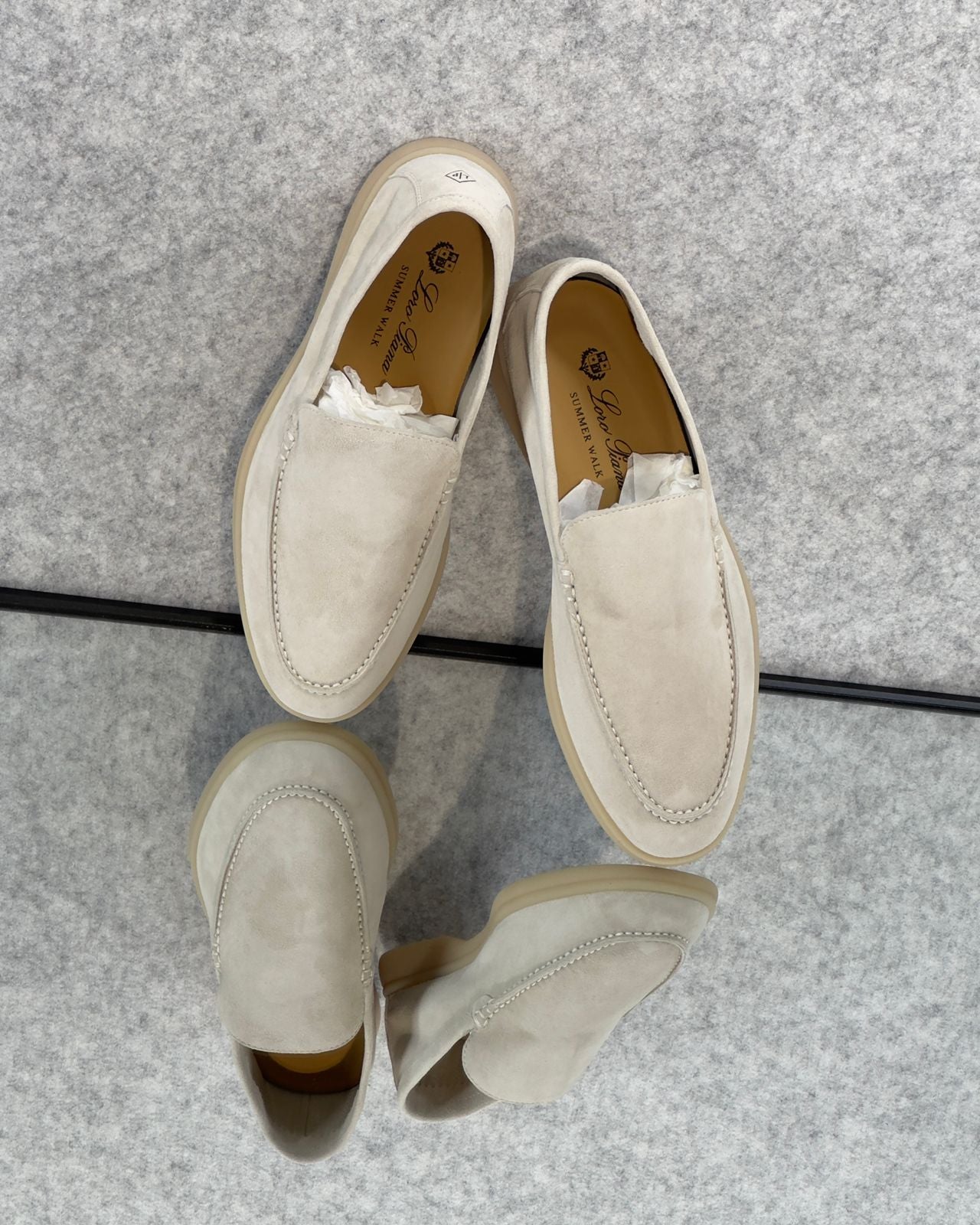 Summer Walk Loafer Suede Pearl