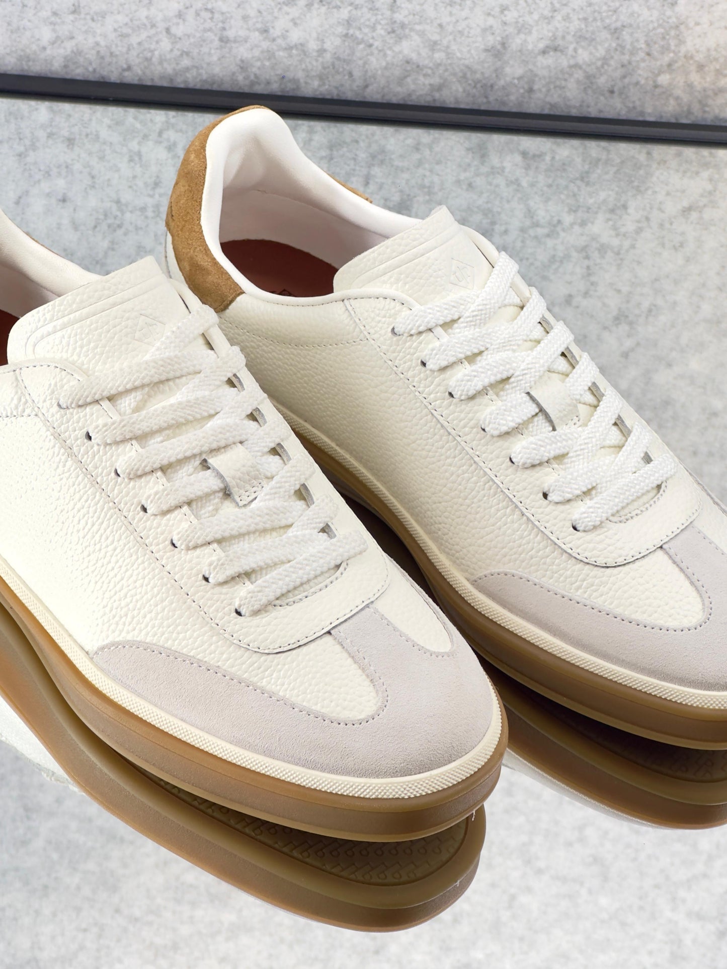 Loro Piana Tennis Walk Sneaker Deerskin White