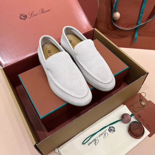 Summer Walk Loafer Suede Pearl