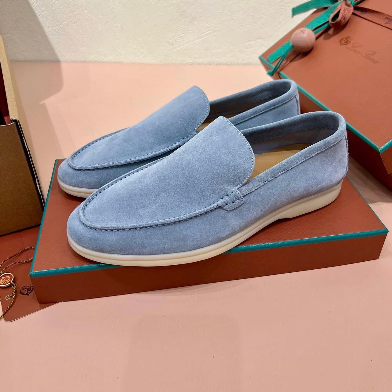 Summer Walk Loafer Suede Frozen Light Blue