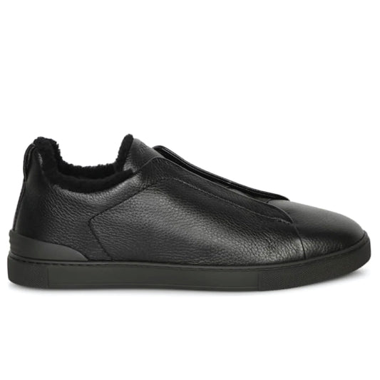 Zegna Triple Stitch low-top Sneakers | Black