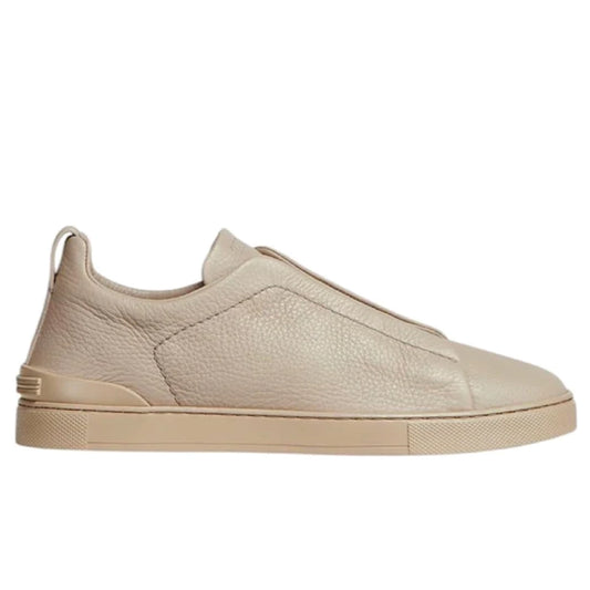 Premium luxury Zegna triple stitch beige