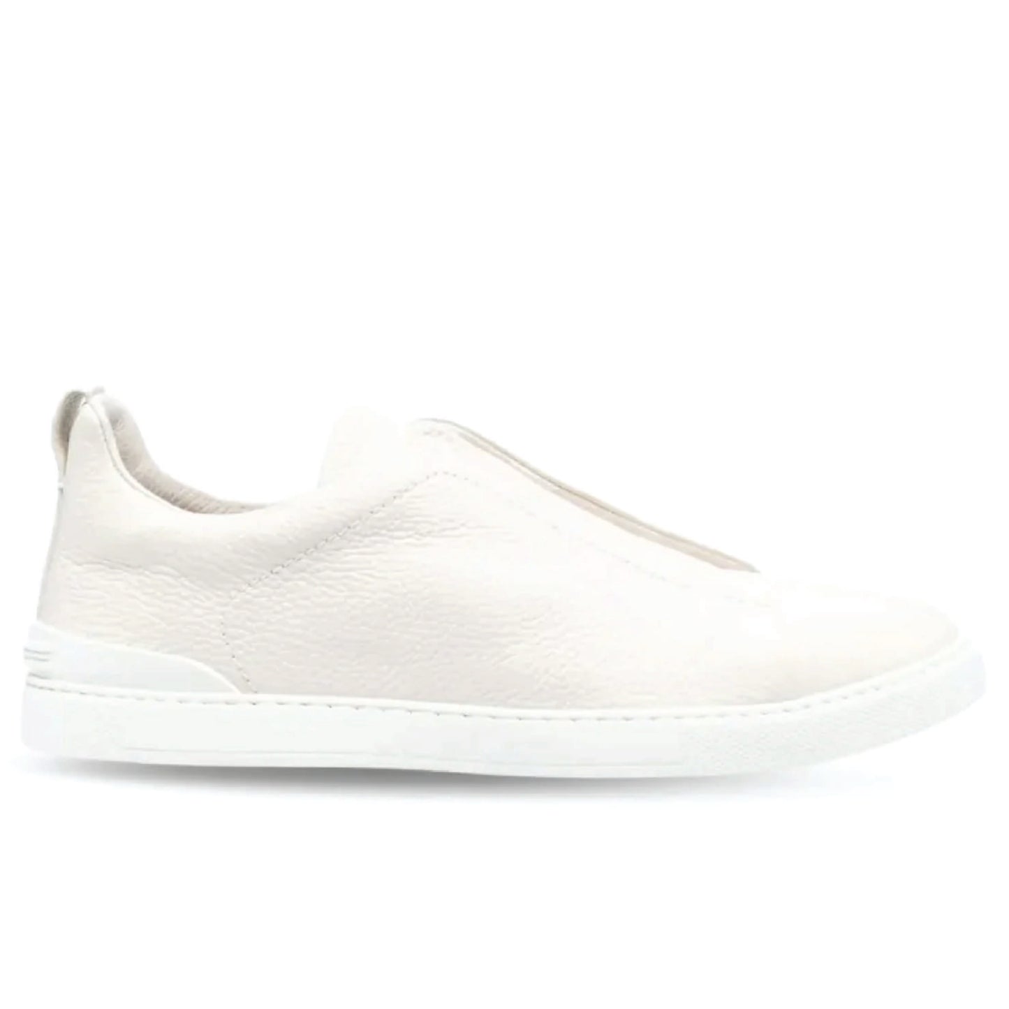 Premium luxury Zegna triple stitch white