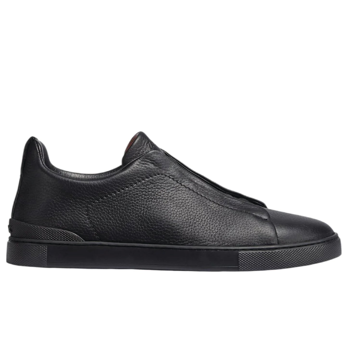 Premium luxury Zegna triple Stitch black