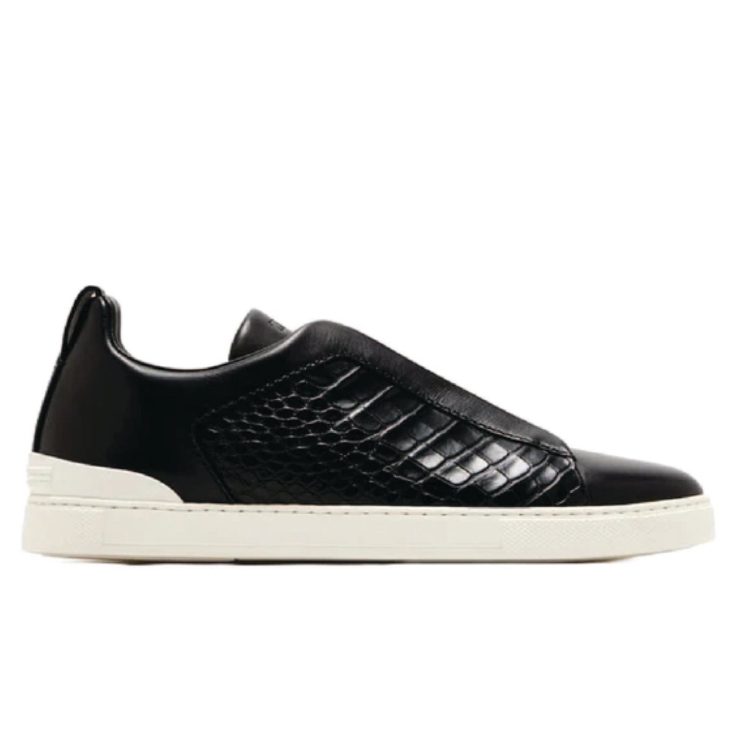 Premium luxury Zegna triple stitch black