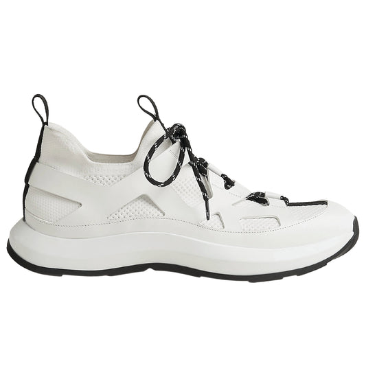 Hermès Katana sneaker in knit and calfskin